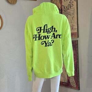 Neon Yellow Jeffrey Star Pullover Hoodie